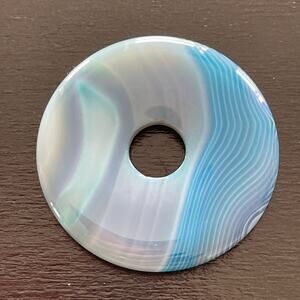 Dyed Banded Agate Donut Crystal  #5